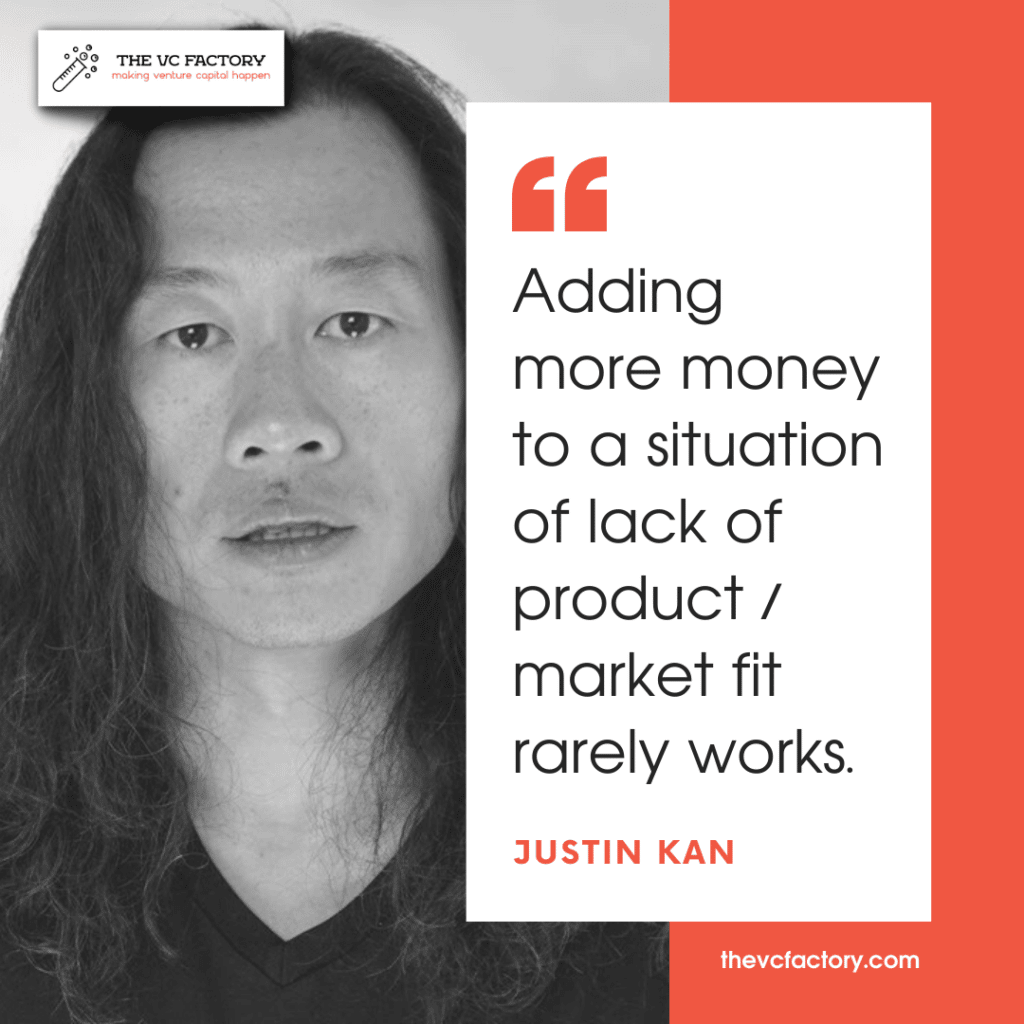 Startup funding rounds: read about PMF in this article: “Adding More Money To A Situation of Lack of Product-Market Fit Rarely Works.” – Justin Kan